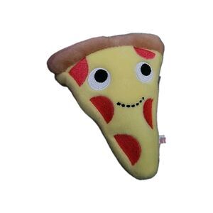 Pizza Slice Mini Plush Toy Funny Happy Smiling Face Soft Toy Ornament Gift Food